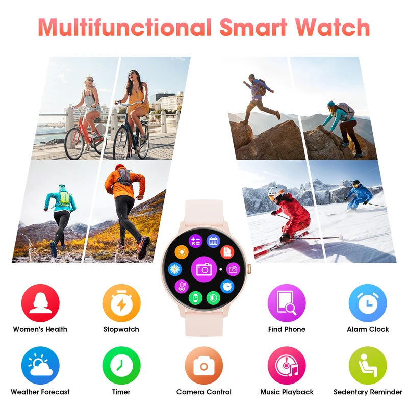 Hwagol Women'S Smartwatch Bluetooth Call 1.39 Touch