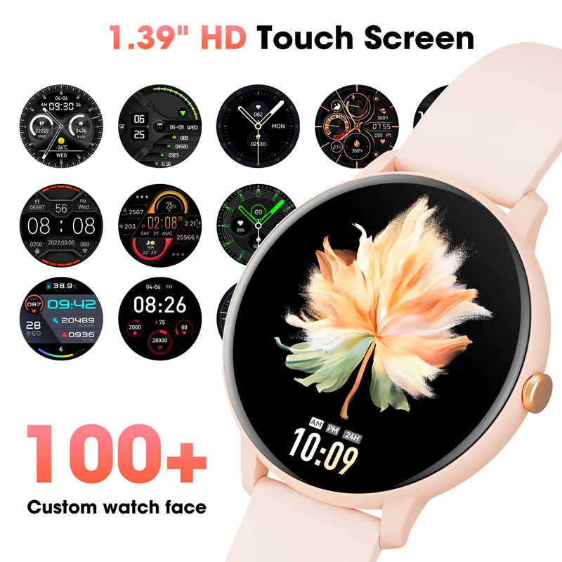 Hwagol Women'S Smartwatch Bluetooth Call 1.39 Touch