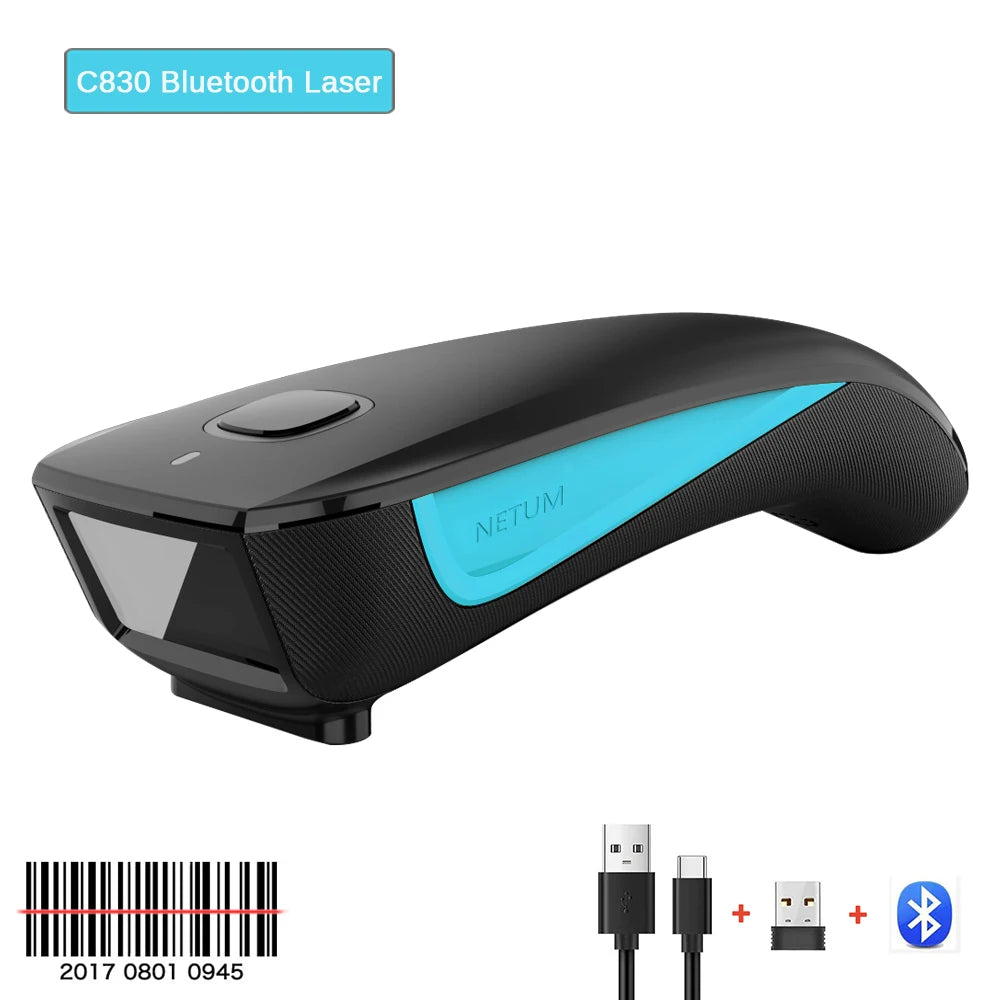 NETUM C750 Barcode Scanner Wireless Bluetooth Pocket USB
