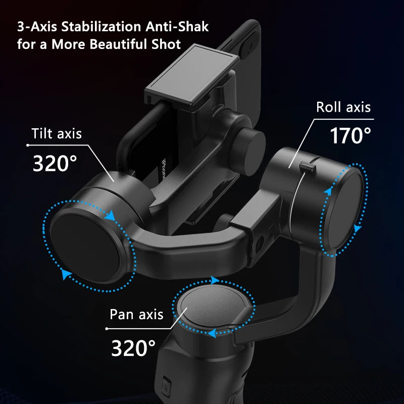 F8 Handheld 3-Axis Gimbal Phone Holder Anti Shake Video