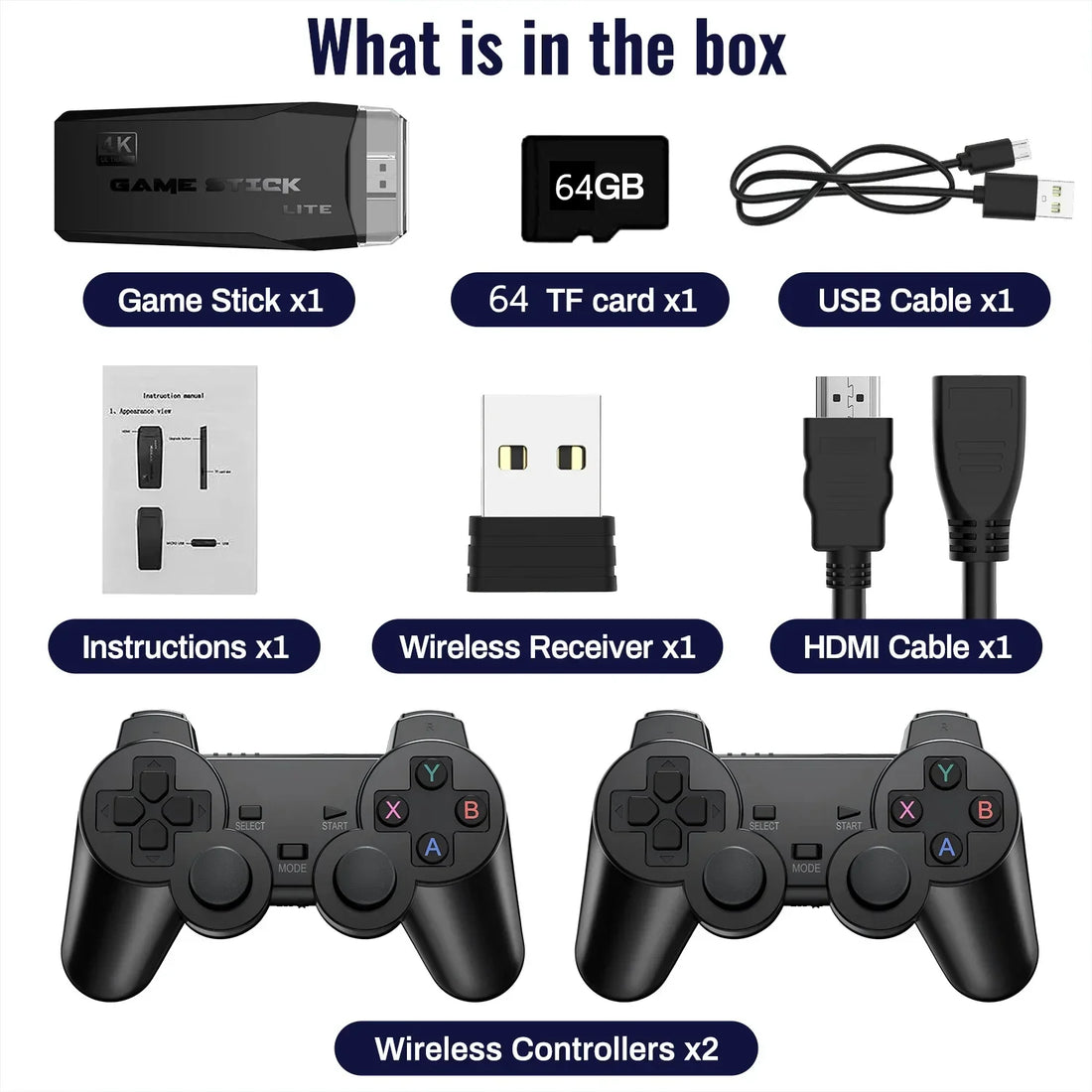 M8 Game Stick 4K Video Game Console 2.4G Dual Wireless