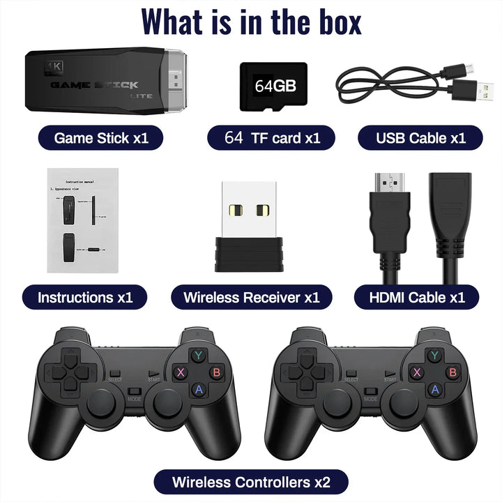 M8 Game Stick 4K Video Game Console 2.4G Dual Wireless