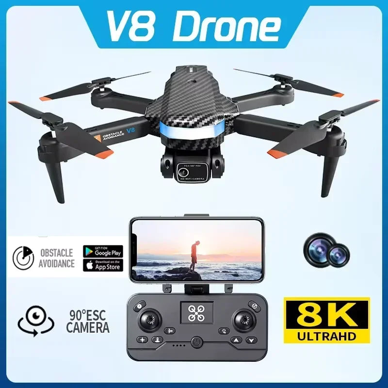 V8 Mini Drone For Xiaomi 8K HD Camera WiFi 5G Height