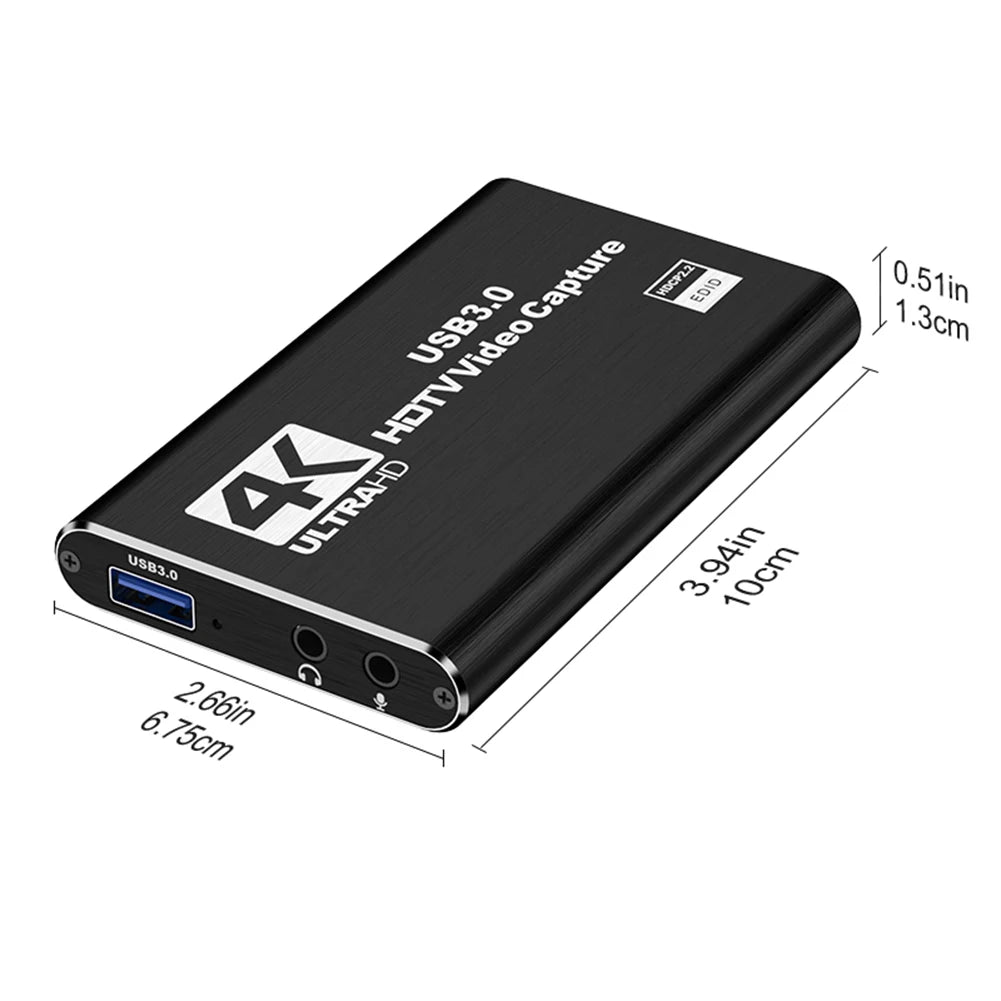 USB 3.0 4K HDMI-Compatible Capture Card Video Grabber