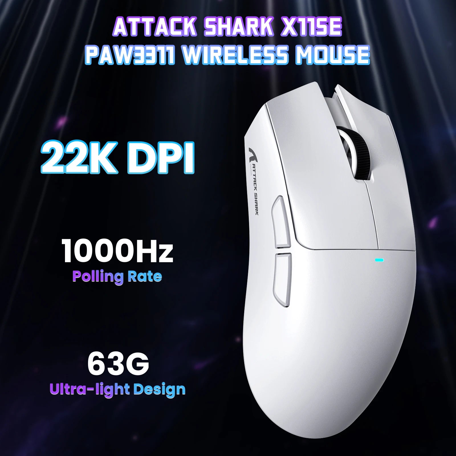 ATTACK SHARK X11SE Wireless Gaming Mouse, Tri-Mode
