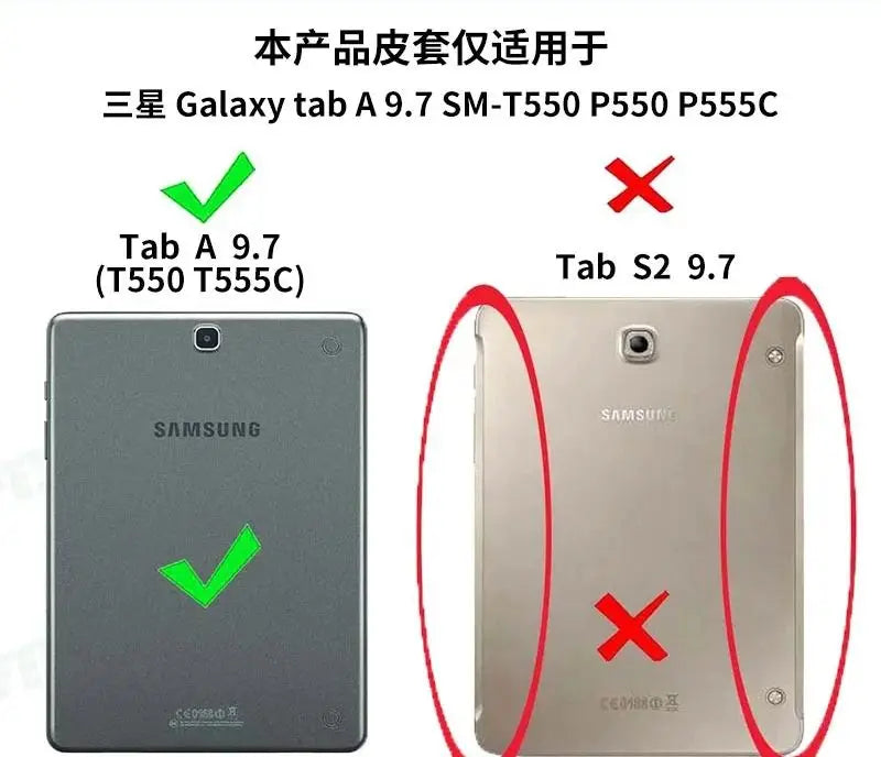For Galaxy Tab A 8 9.7-inch (SM-T550/T555/P550/P555) tablet