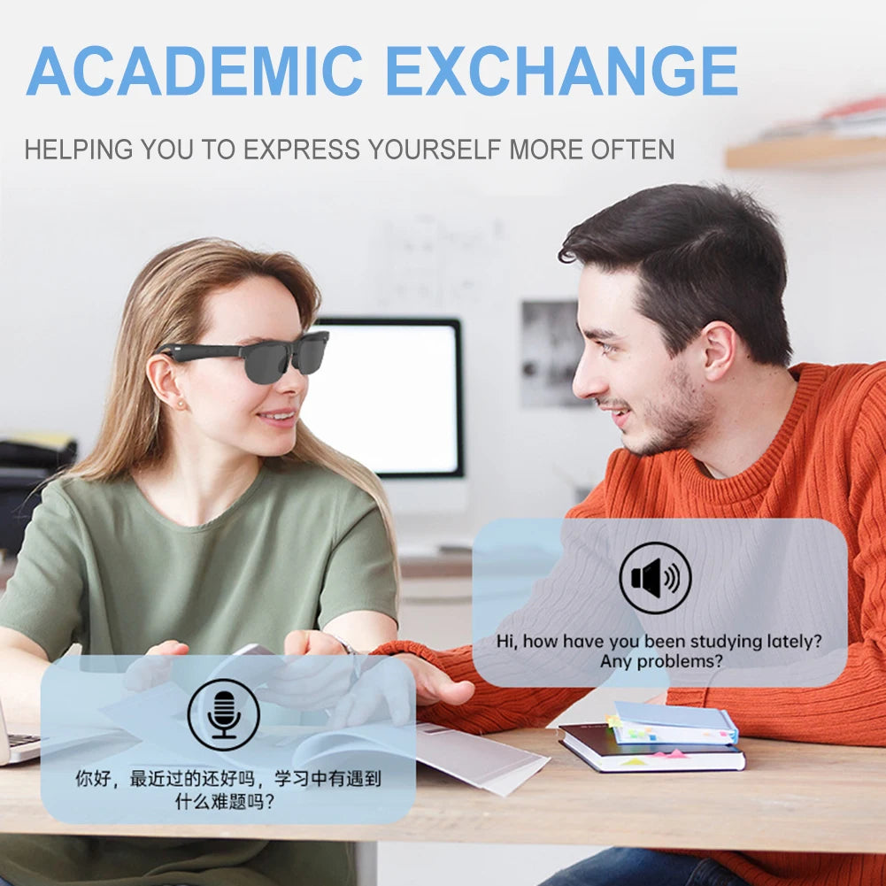 AI Intelligent Translation Glasses Bluetooth