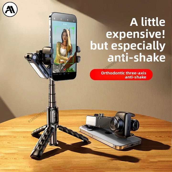 Q18 Mobile Phone Gimbal Stabilizer 3-axis Selfie Stick Anti-shake