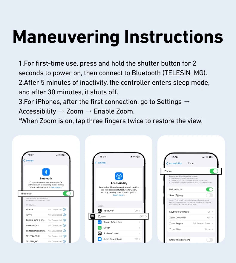 TELESIN Magnetic Phone Camera Shoot Hand Grip Phone Holder Shooting Aid Remote Control Handle for Iphone HUAWEI SAMSUNG Phone