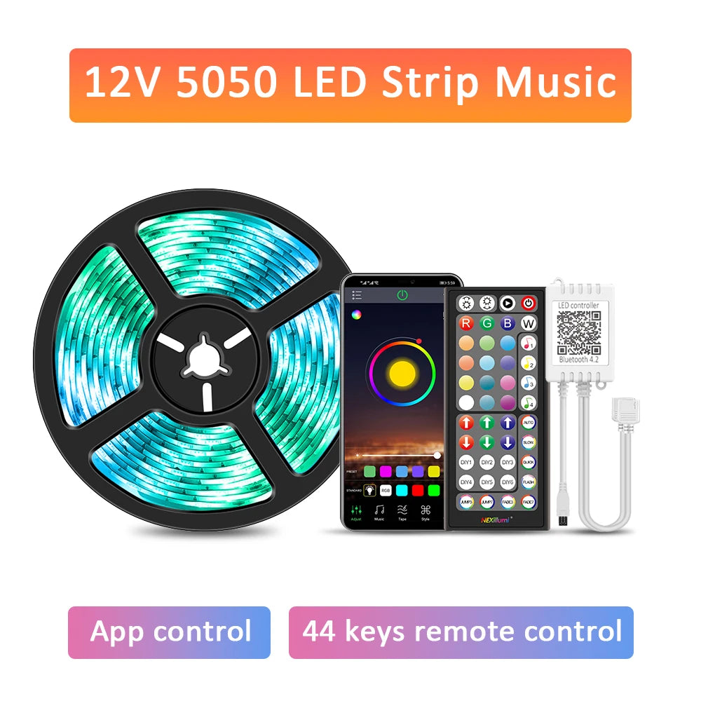 LED Strip Light RGB 5050 Music Sync Color Changing