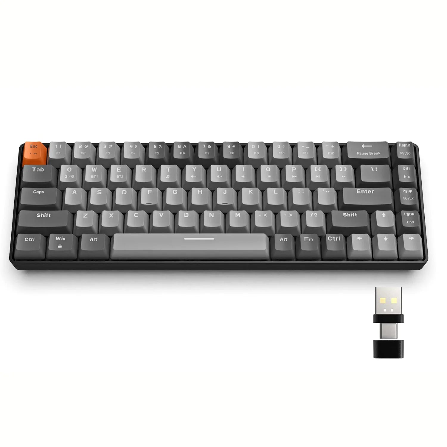 RK68 60% Wireless Mechanical Keyboard, Bluetooth 5.0/2.4GHz
