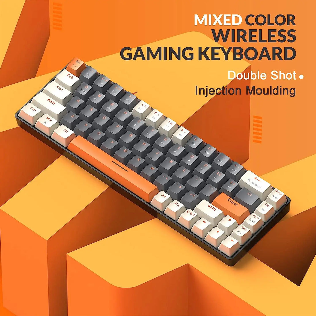 RK68 60% Wireless Mechanical Keyboard, Bluetooth 5.0/2.4GHz