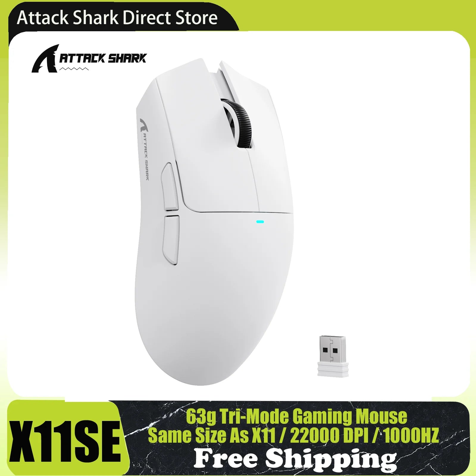 ATTACK SHARK X11SE Wireless Gaming Mouse, Tri-Mode