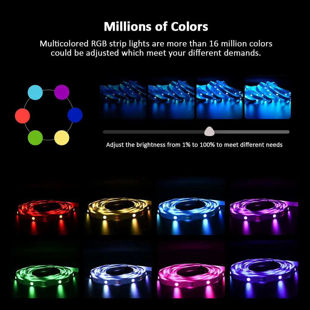LED Strip Light RGB 5050 Music Sync Color Changing