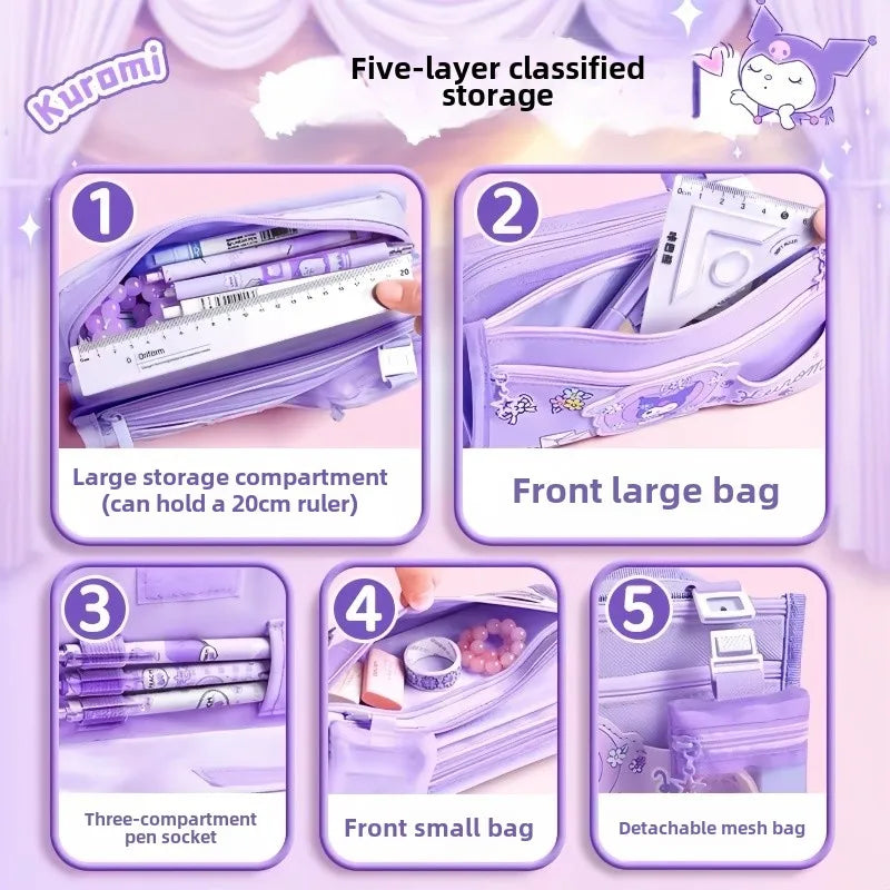 Sanrio Series Pencil Case Kuromi Cartoon Animation Box