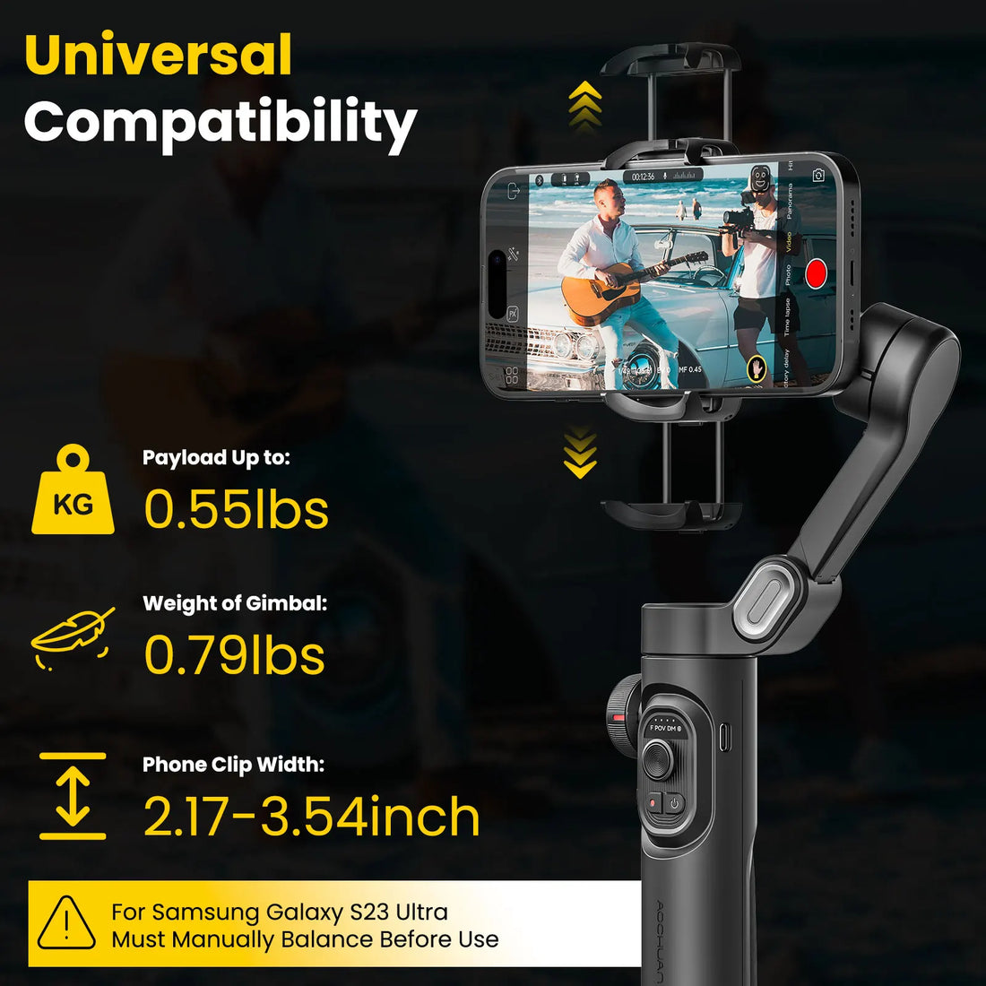 AOCHUAN Smart XE Combo1 3 Axis handheld Gimbal Stabilizer