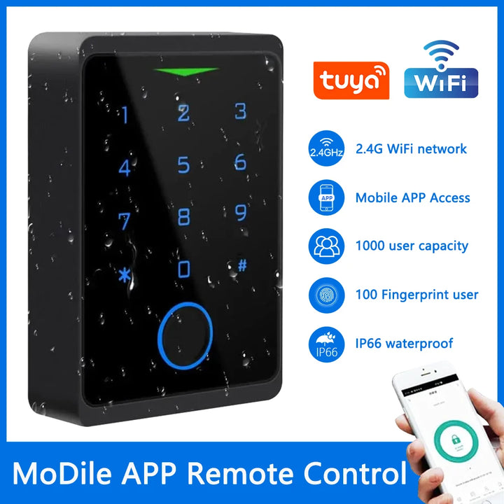 Tuya APP Remote WiFi Access Control Keypad Fingerprint
