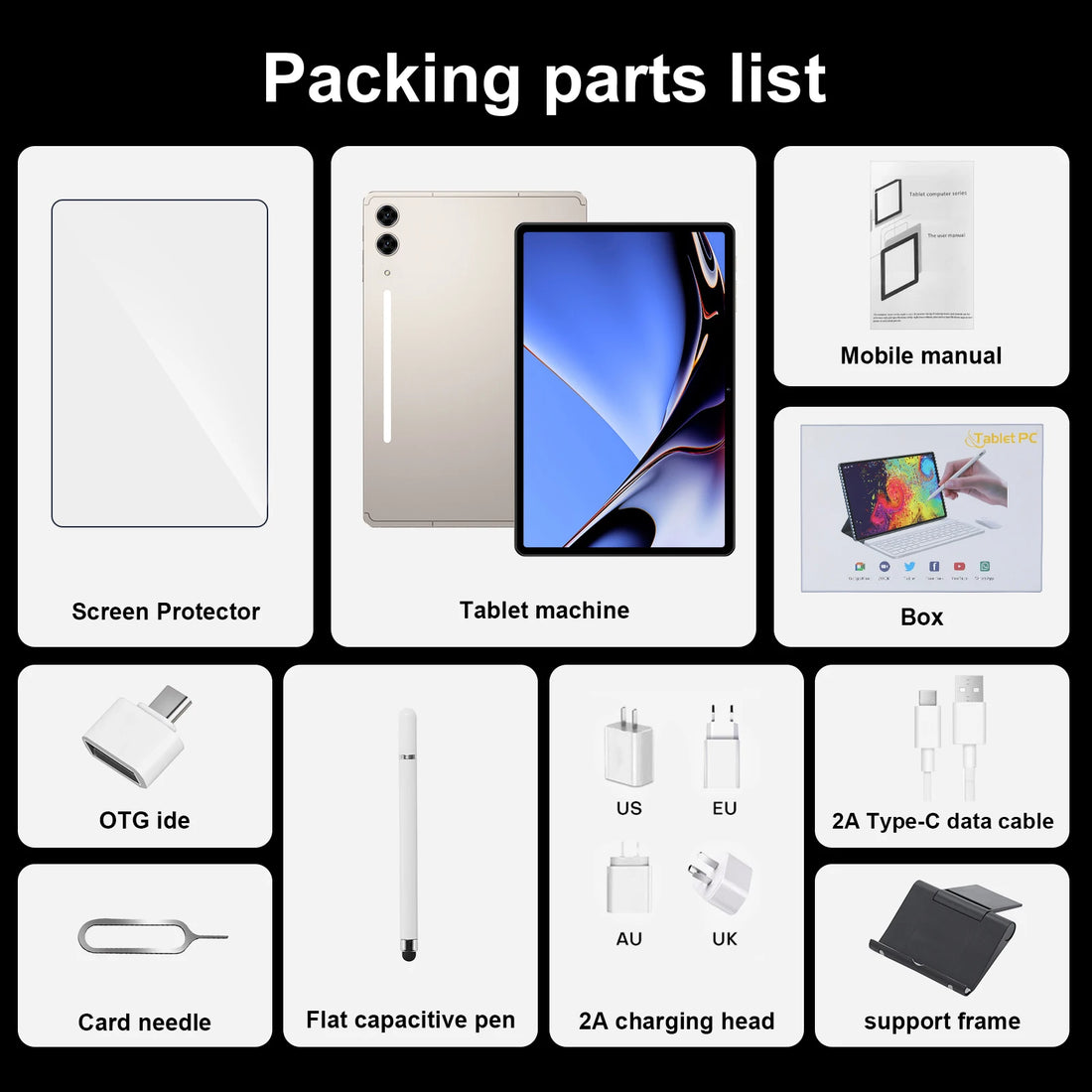 HOT Tab S10 Ultra Tablet Snapdragon 8 Gen3 Core 10.1 inch HD