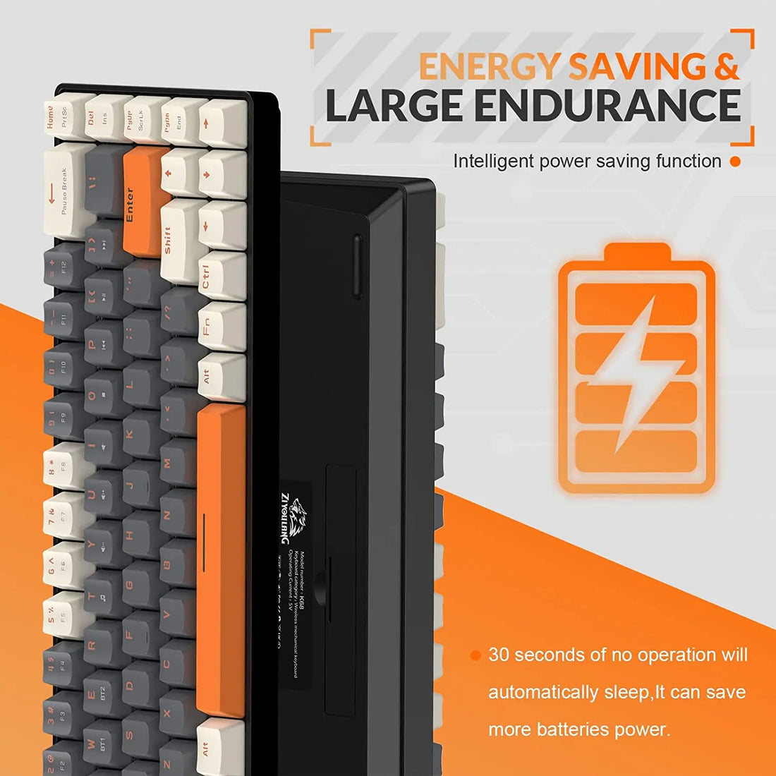 RK68 60% Wireless Mechanical Keyboard, Bluetooth 5.0/2.4GHz