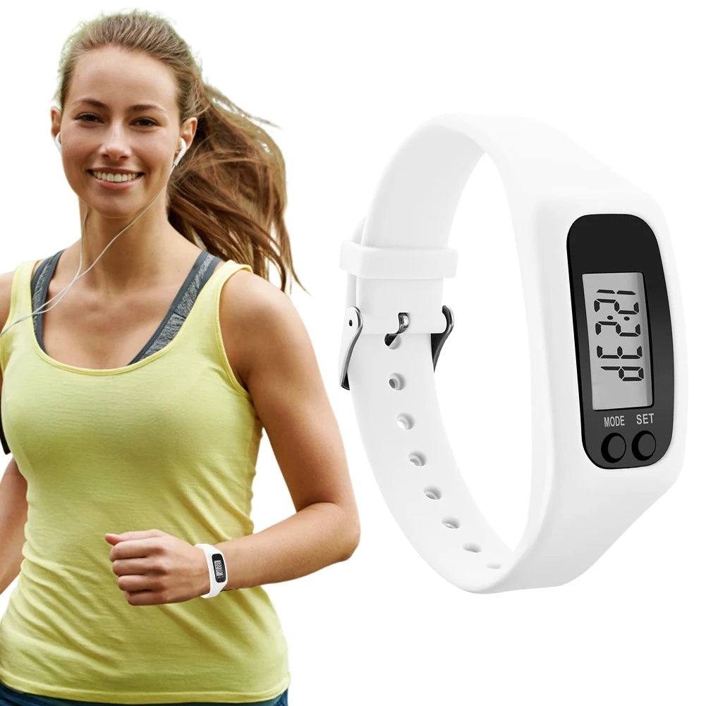 LED Pedometer Bracelet Walking Running Pedometer