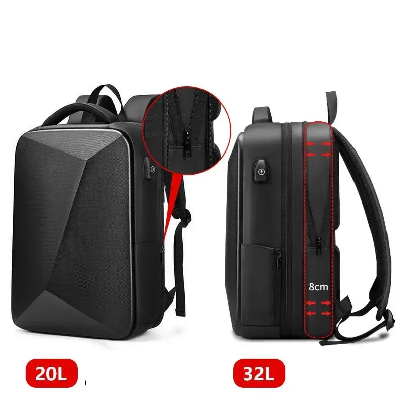 Men's 15.6 Inch Laptop Backpack Expandable Hard