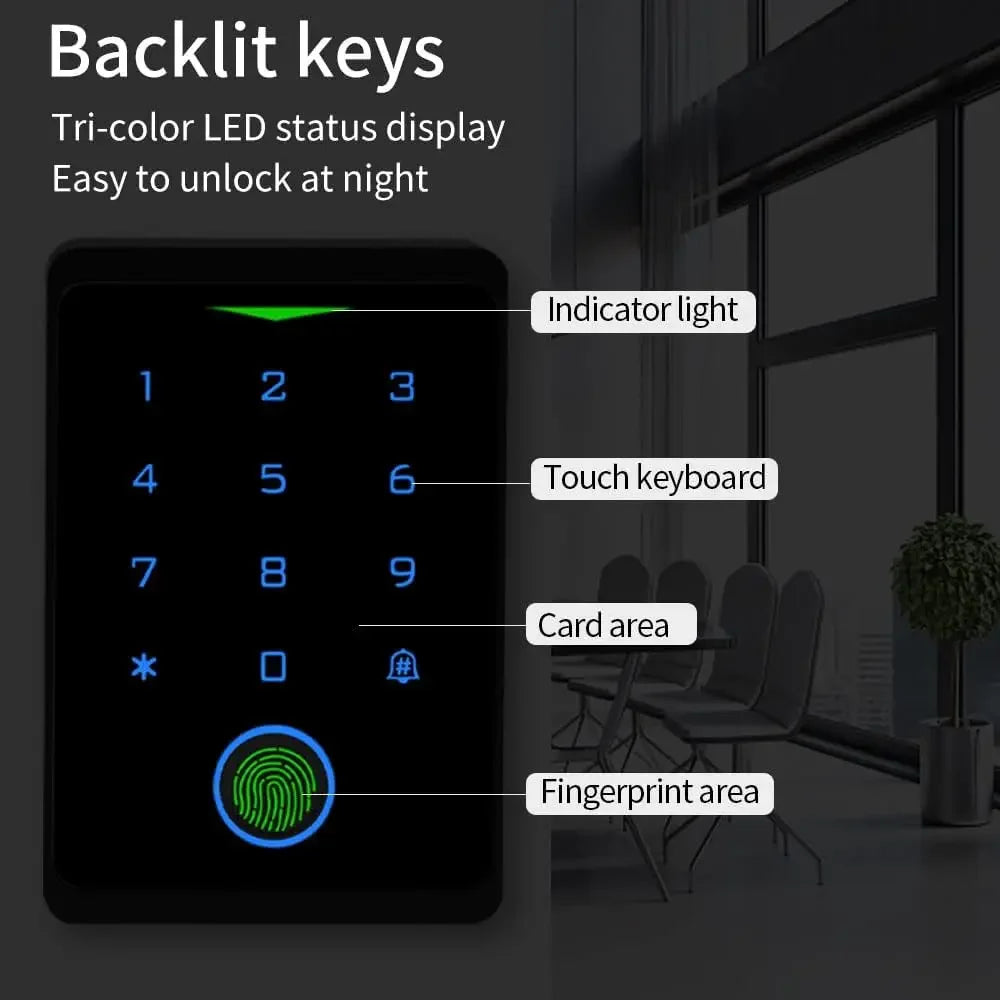 Tuya APP Remote WiFi Access Control Keypad Fingerprint