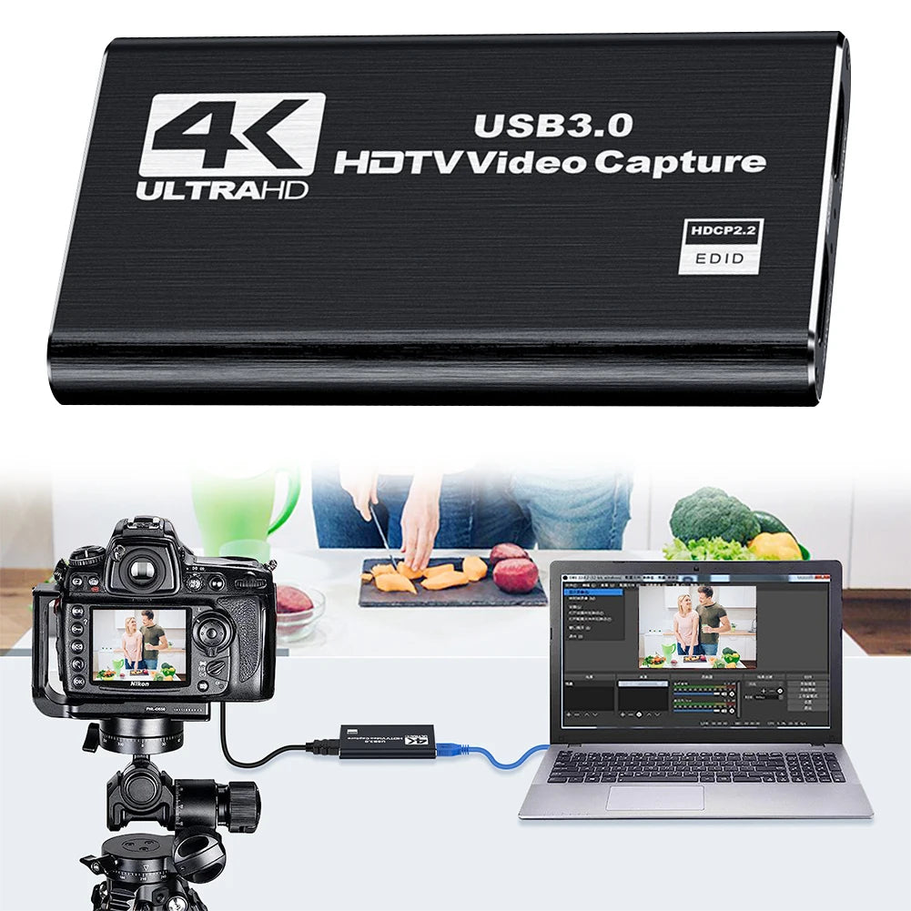 USB 3.0 4K HDMI-Compatible Capture Card Video Grabber