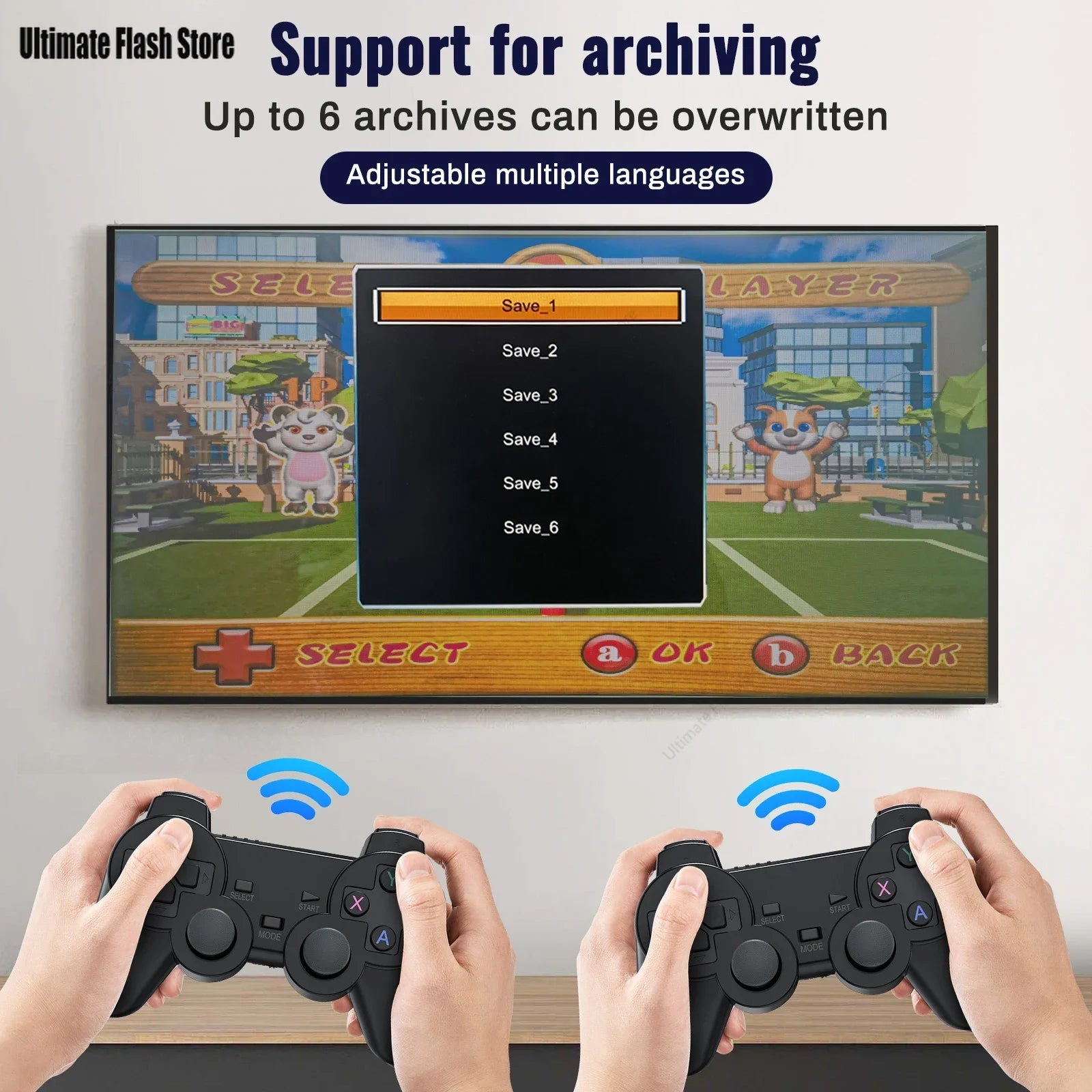 M8 Game Stick 4K Video Game Console 2.4G Dual Wireless