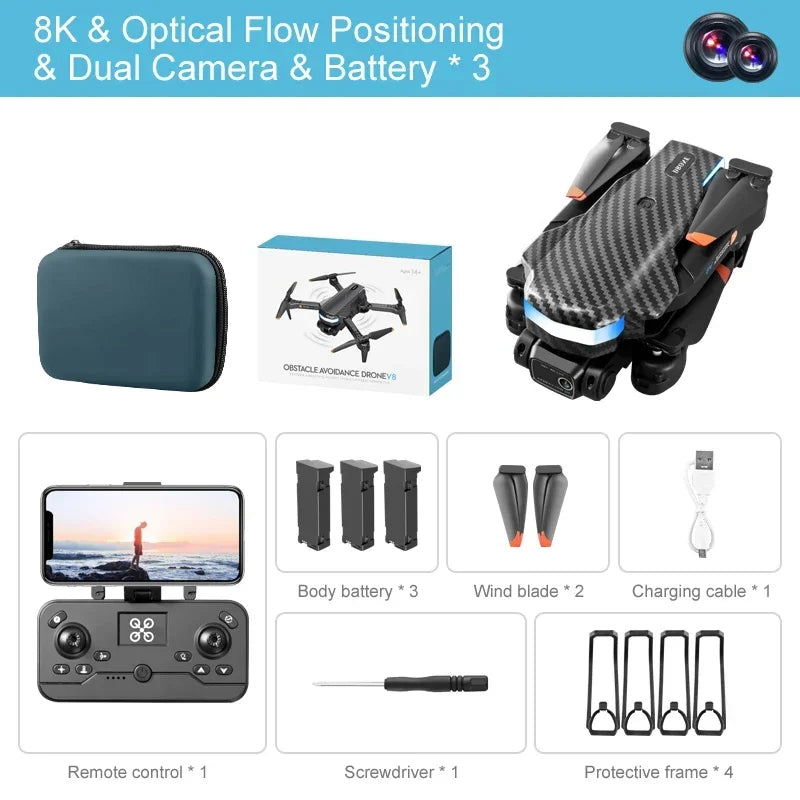 V8 Mini Drone For Xiaomi 8K HD Camera WiFi 5G Height