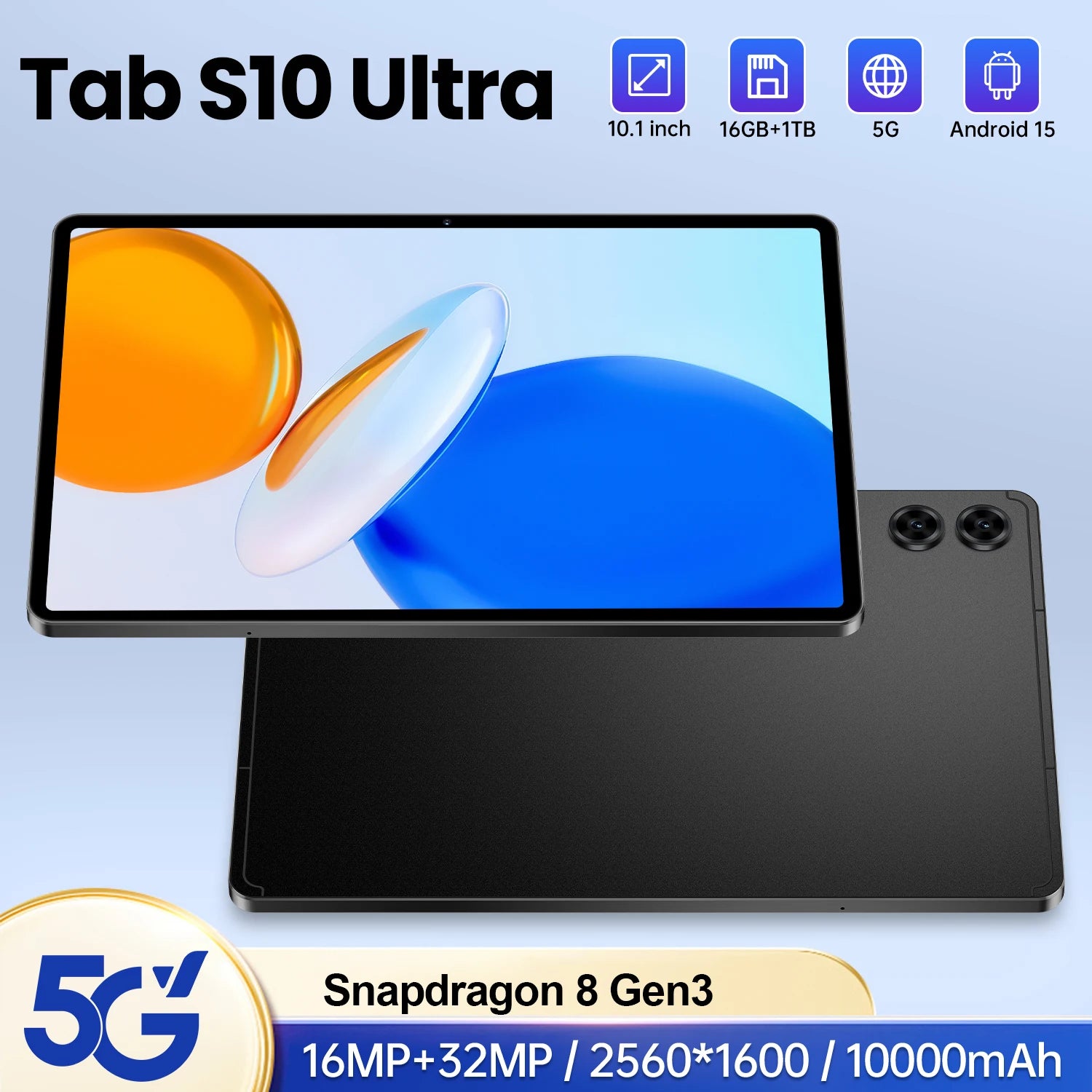 HOT Tab S10 Ultra Tablet Snapdragon 8 Gen3 Core 10.1 inch HD
