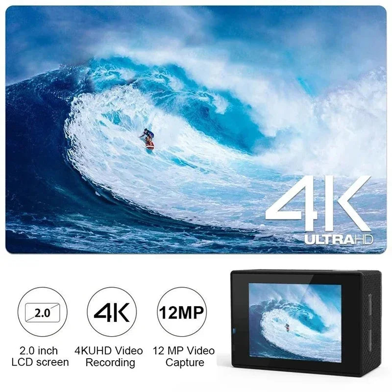 Action Camera Ultra HD 4K/30fps WiFi 2.0-inch 170D Underwater