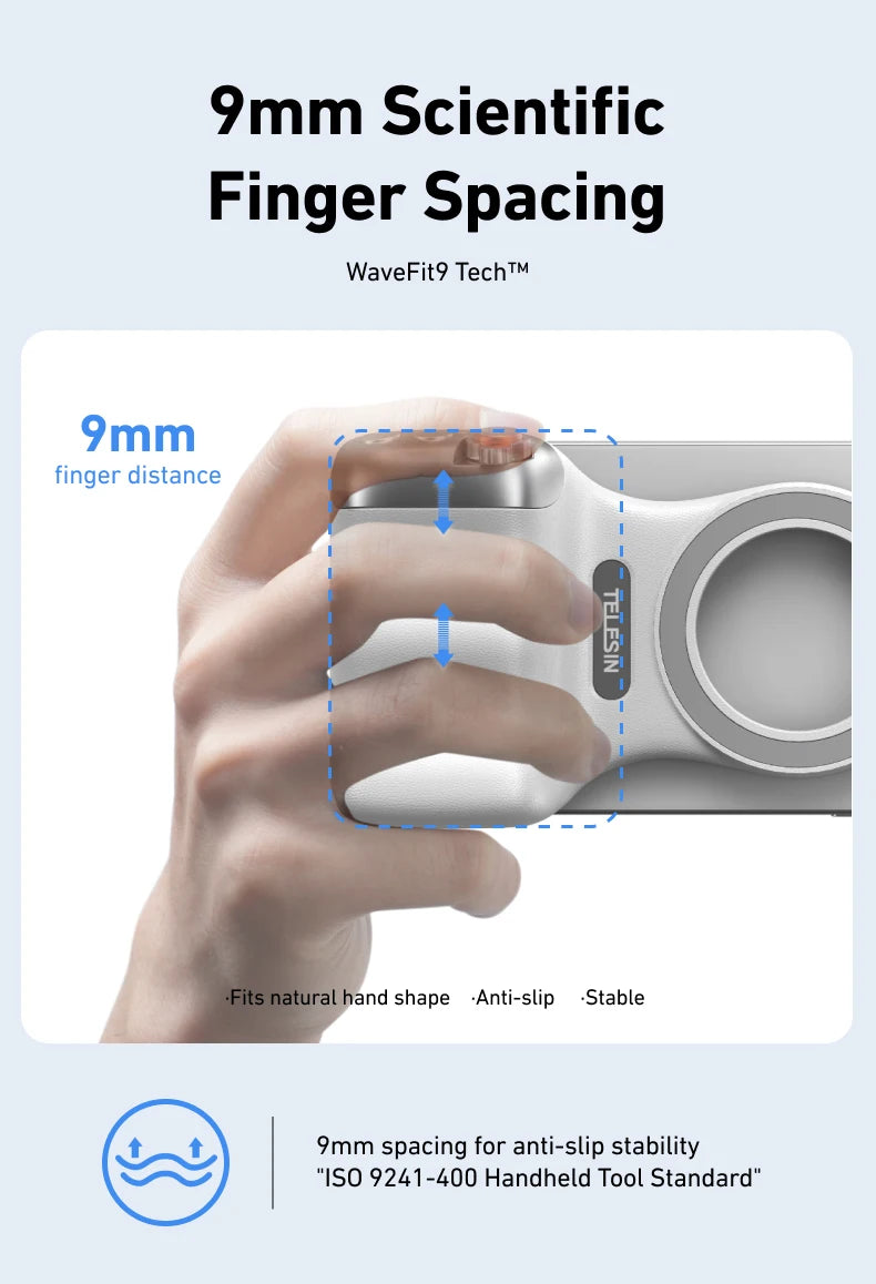 TELESIN Magnetic Phone Camera Shoot Hand Grip Phone Holder Shooting Aid Remote Control Handle for Iphone HUAWEI SAMSUNG Phone
