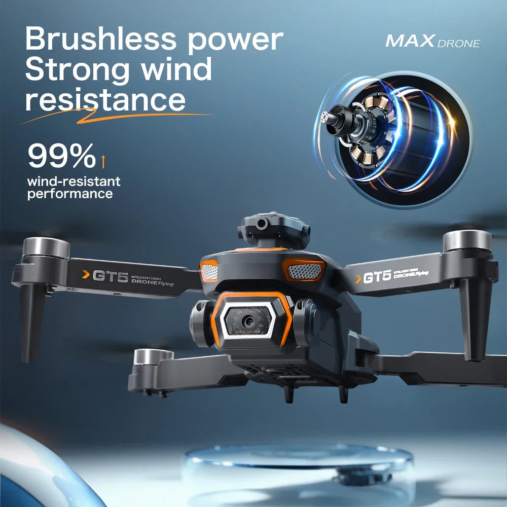 GT5 Mini Drone 4K 6K HD Double Camera Brushless Motor