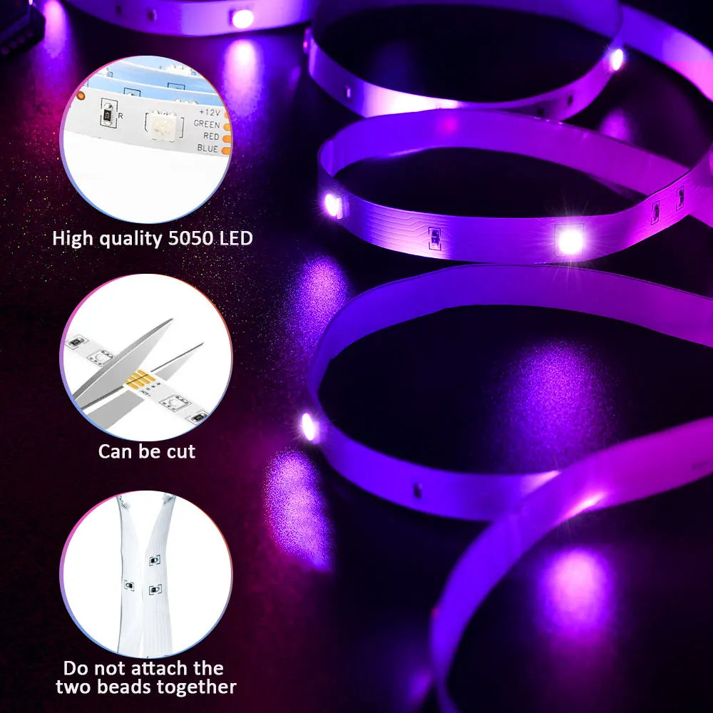 LED Strip Light RGB 5050 Music Sync Color Changing
