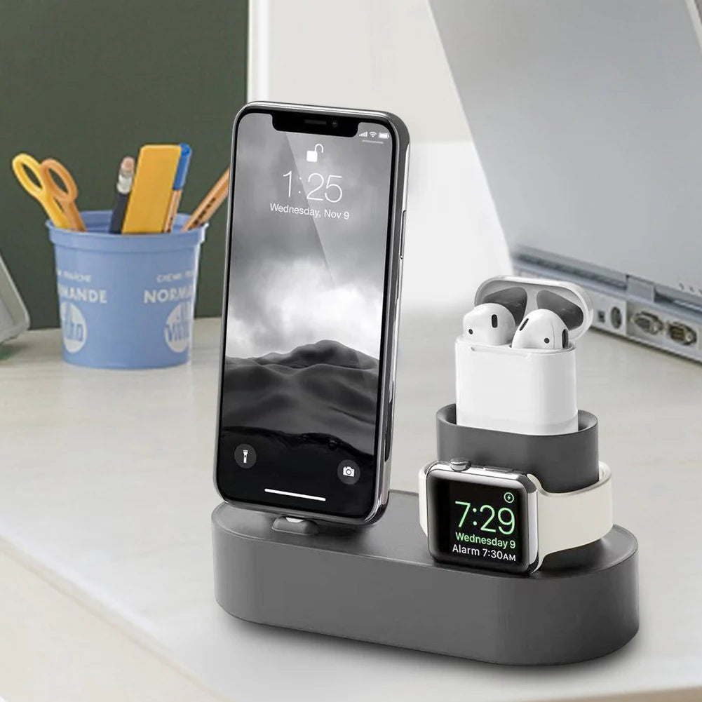 3-in-1 Phone Watch Bracket Silicone Multifunctional