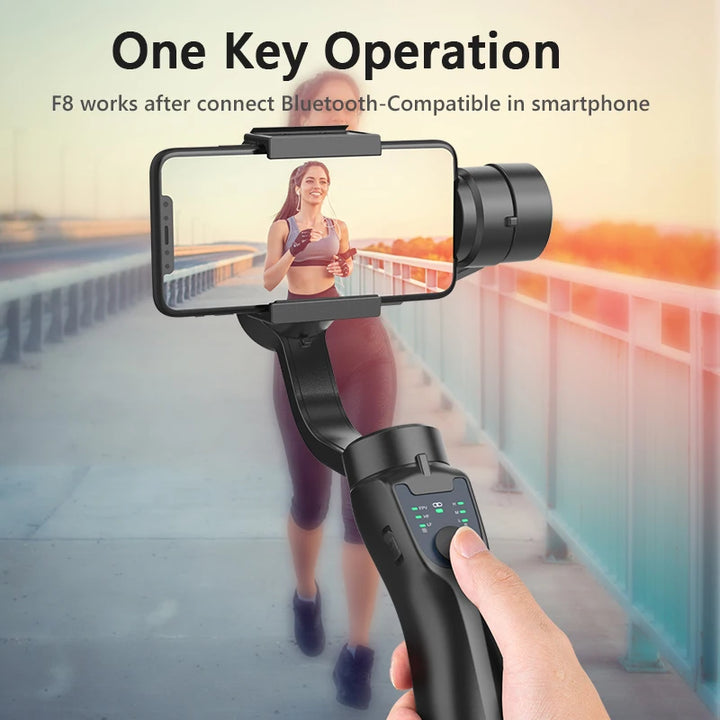 F8 Handheld 3-Axis Gimbal Phone Holder Anti Shake Video