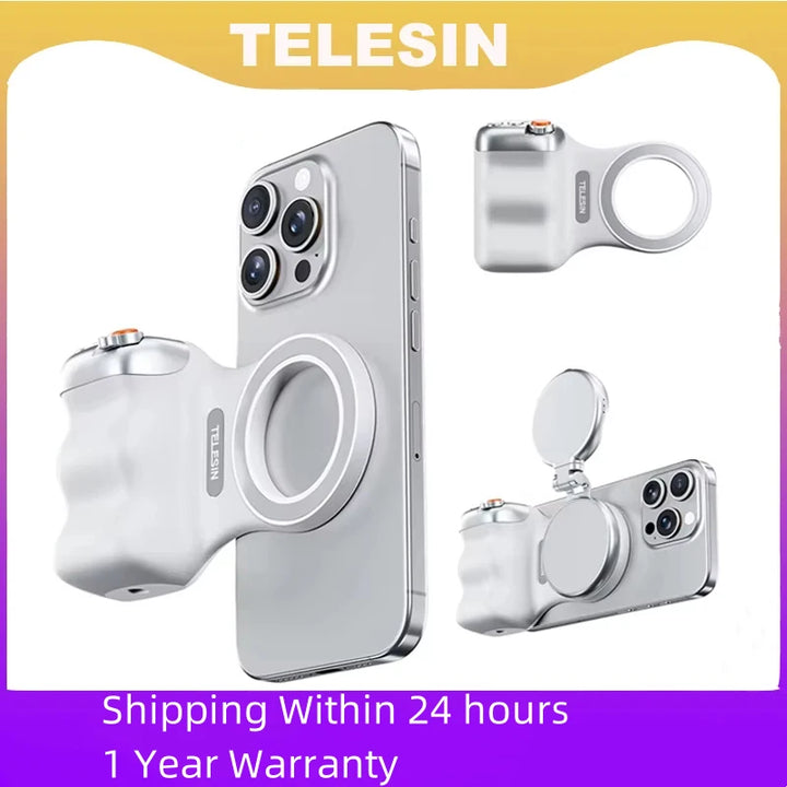 TELESIN Magnetic Phone Camera Shoot Hand Grip Phone Holder