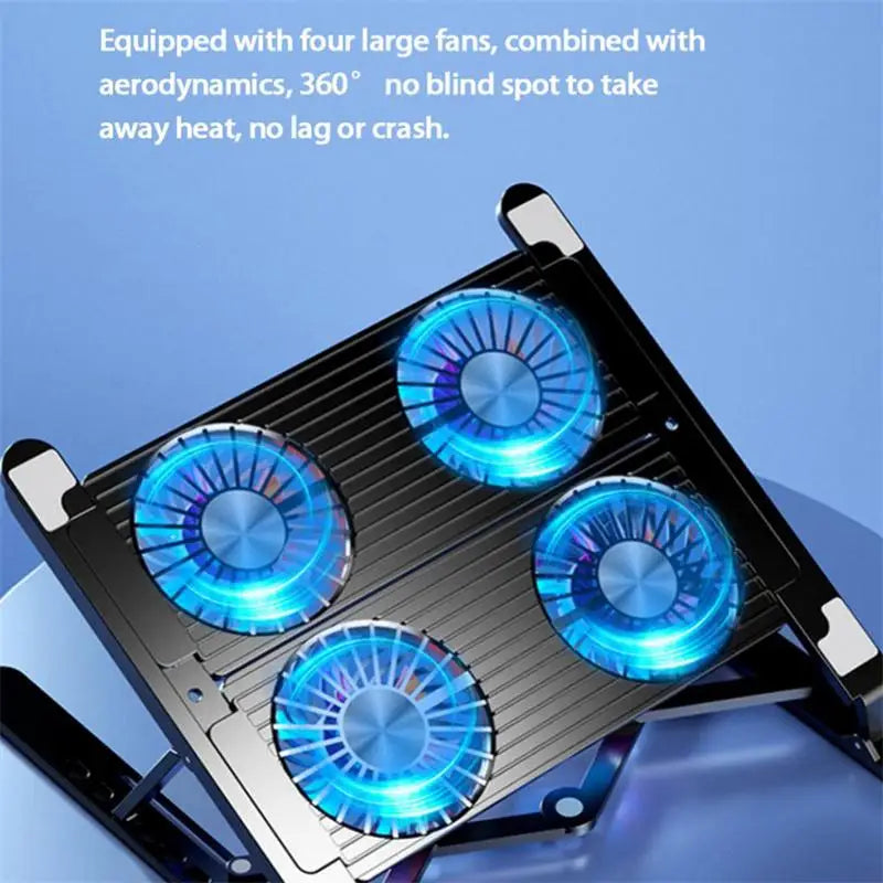 Laptop Cooler Base Stand with 2/4 Fans Foldable Laptop Cooling Pad