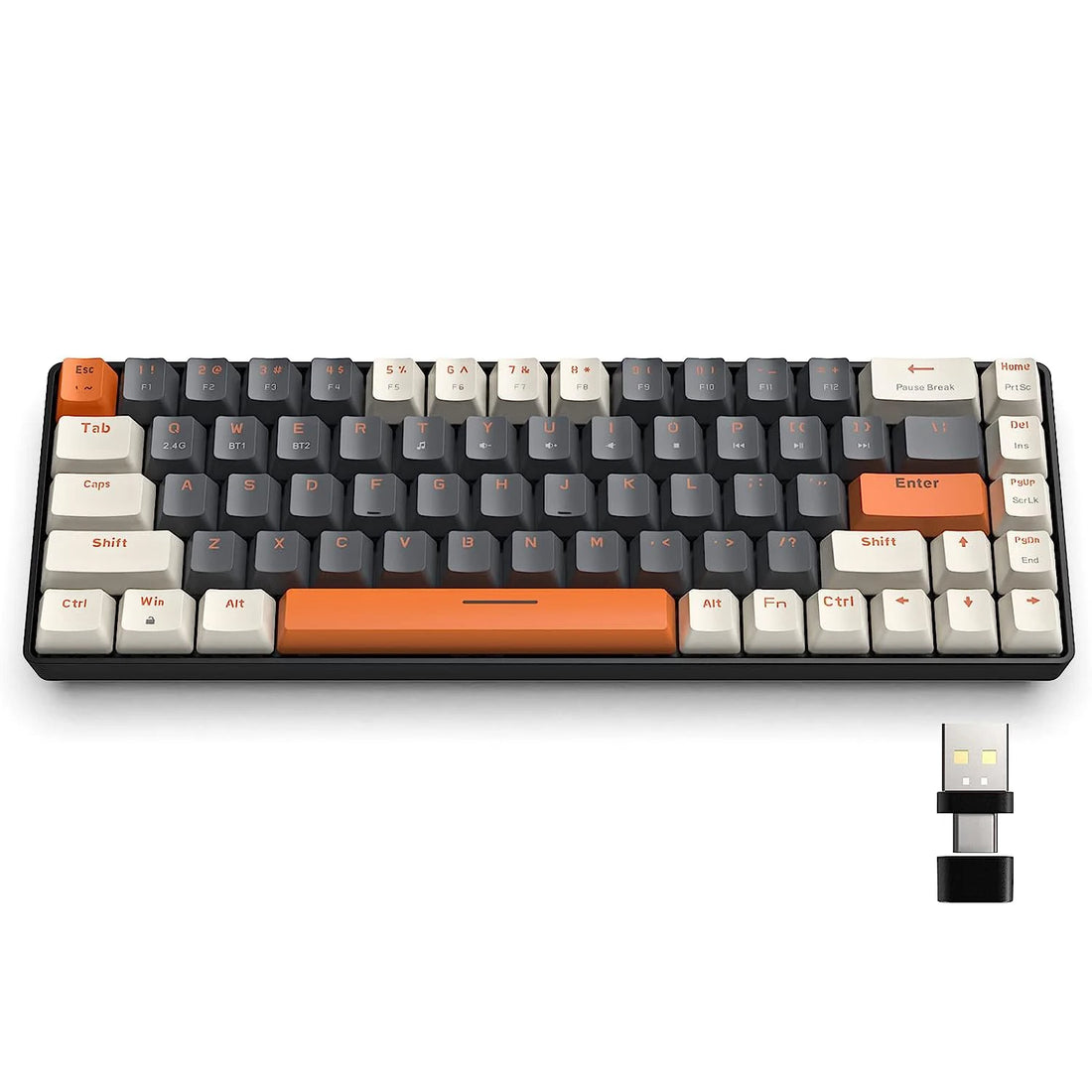 RK68 60% Wireless Mechanical Keyboard, Bluetooth 5.0/2.4GHz